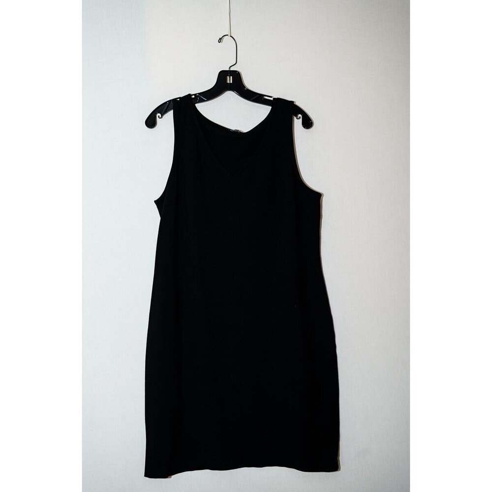 Talbots Dress 14 black tank midi office basic capsule